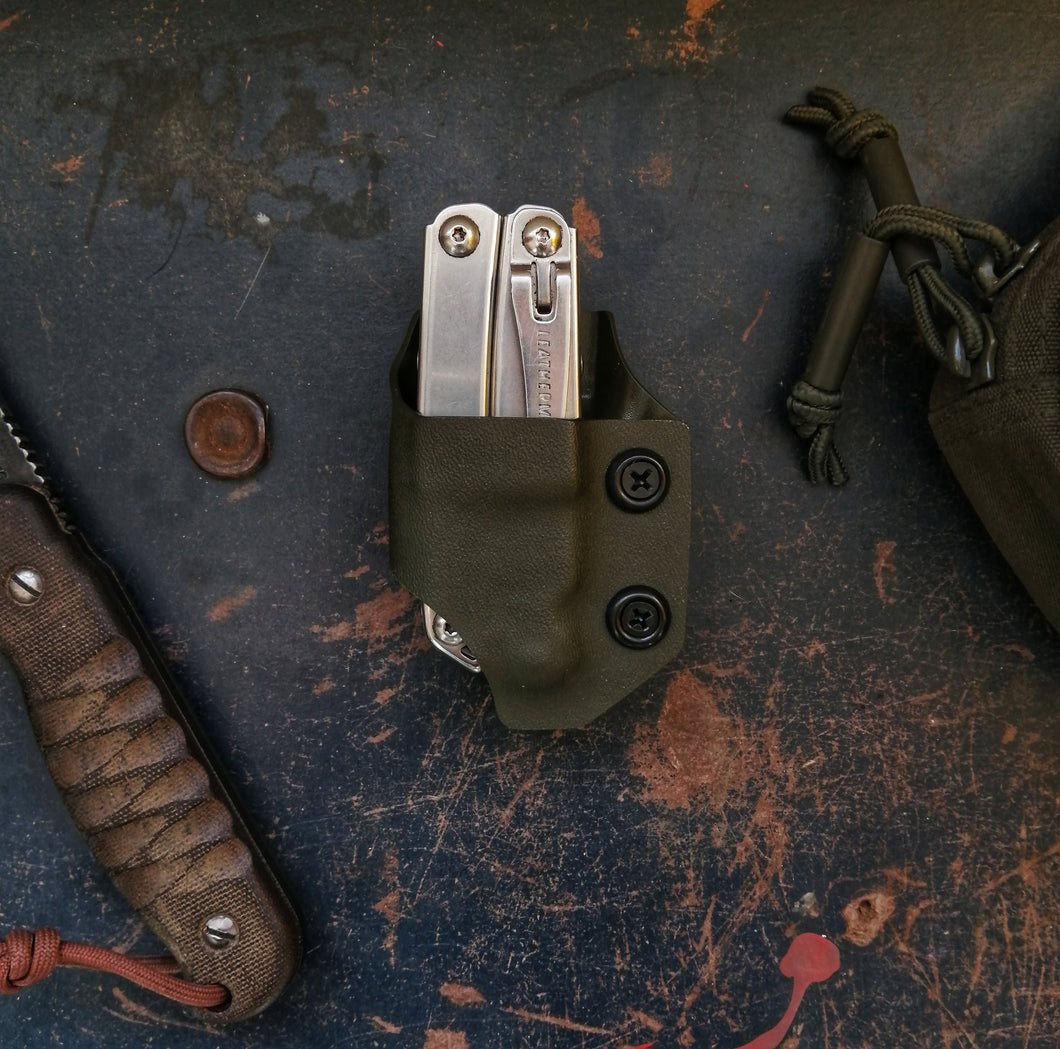 durable olive drab kydex holster for leatherman wingman