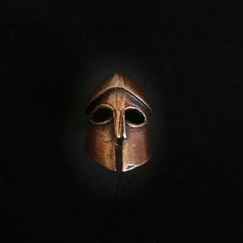 Greek helmet bead (large , copper plated)