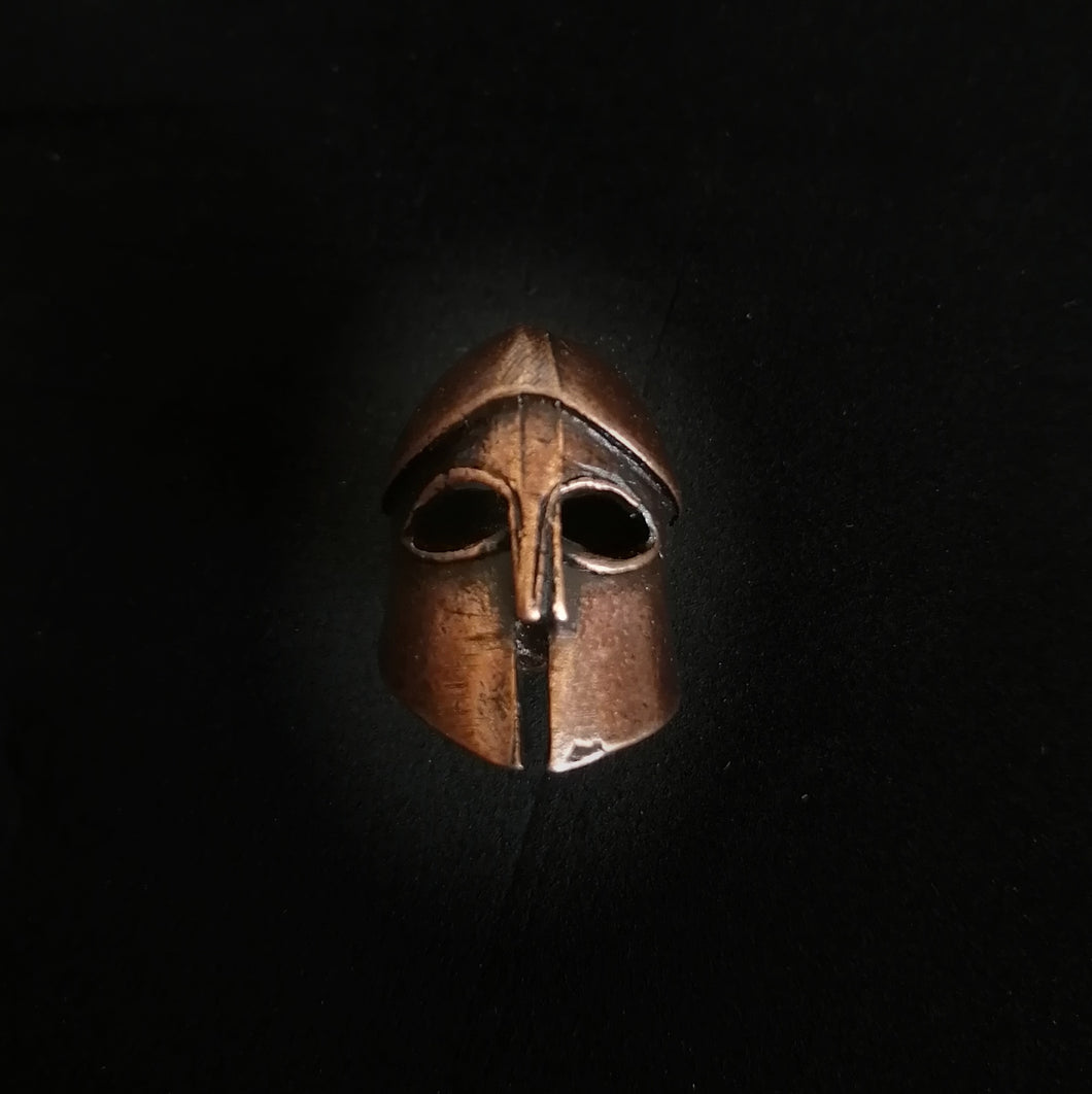 Greek helmet bead (large , copper plated)