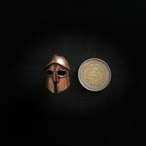 Greek helmet bead (large , copper plated)