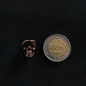 skull with beret bead (copper plated)