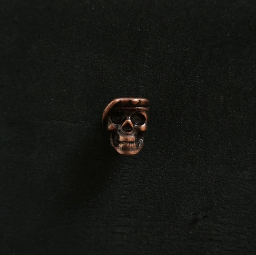 skull with beret bead (copper plated)