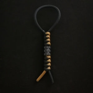 JT's lanyards - Tan and black with carbon filament printed tribal bead