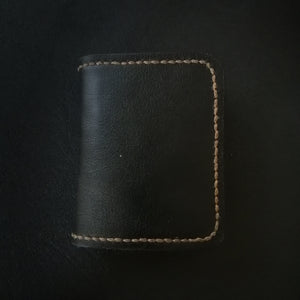 Celtic Leather classic EDC wallet (black leather with olive canvas liner)