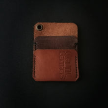 Load image into Gallery viewer, Celtic leather trapper&#39;s card wallet