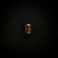 Load image into Gallery viewer, Textured brass lanyard bead (darkened - hand made by PVB knives)