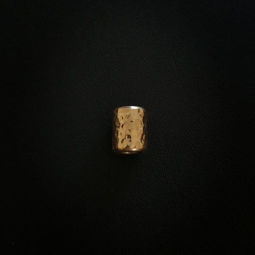 Textured brass lanyard bead(glossy - hand made by PVB knives)