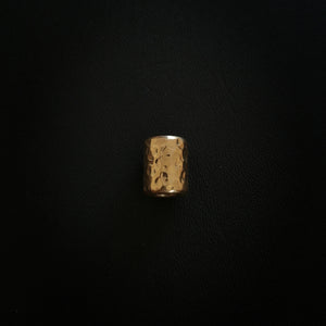 Textured brass lanyard bead(glossy - hand made by PVB knives)