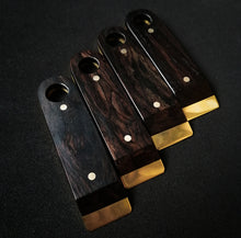 Load image into Gallery viewer, PVB knives &quot;the CEO&quot; brass &amp; African blackwood pry bar