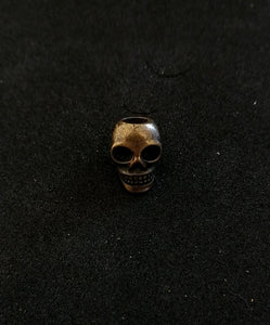 Small skull pewter bead (brass finish)