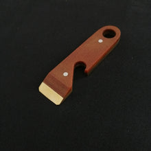 Load image into Gallery viewer, PVB knives brass &amp; linen micarta pry bar.