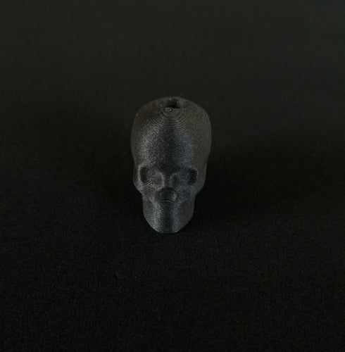 Carbon filament 3D printed skull bead