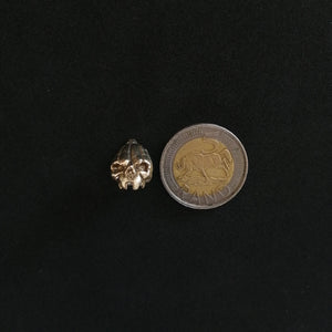 Brass pumpkin skull bead